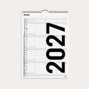 Familiekalender Black and white 3 kol. 2027