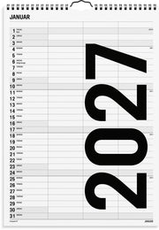 Familiekalender Black and white 3 kol. 2027