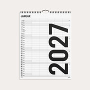 Familiekalender Black and white 5 kol. 2027