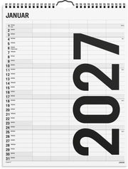 Familiekalender Black and white 5 kol. 2027