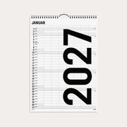 Familiekalender Black and white 7 kol. 2027
