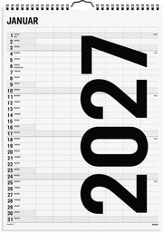 Familiekalender Black and white 7 kol. 2027