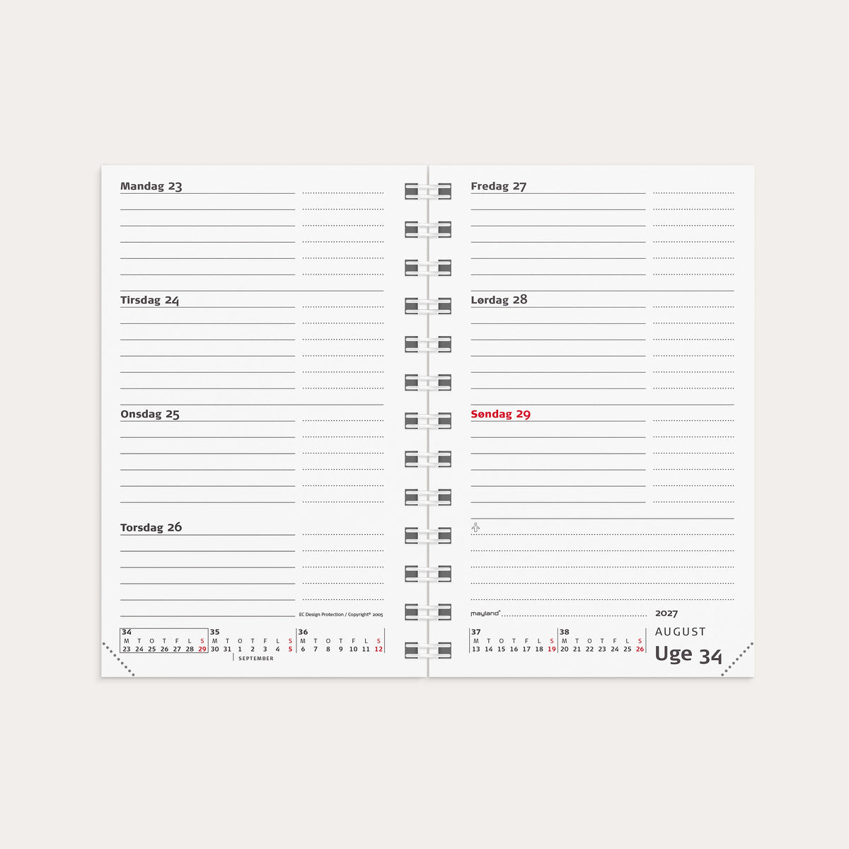 Mini Planner ugekalender REFILL 2027