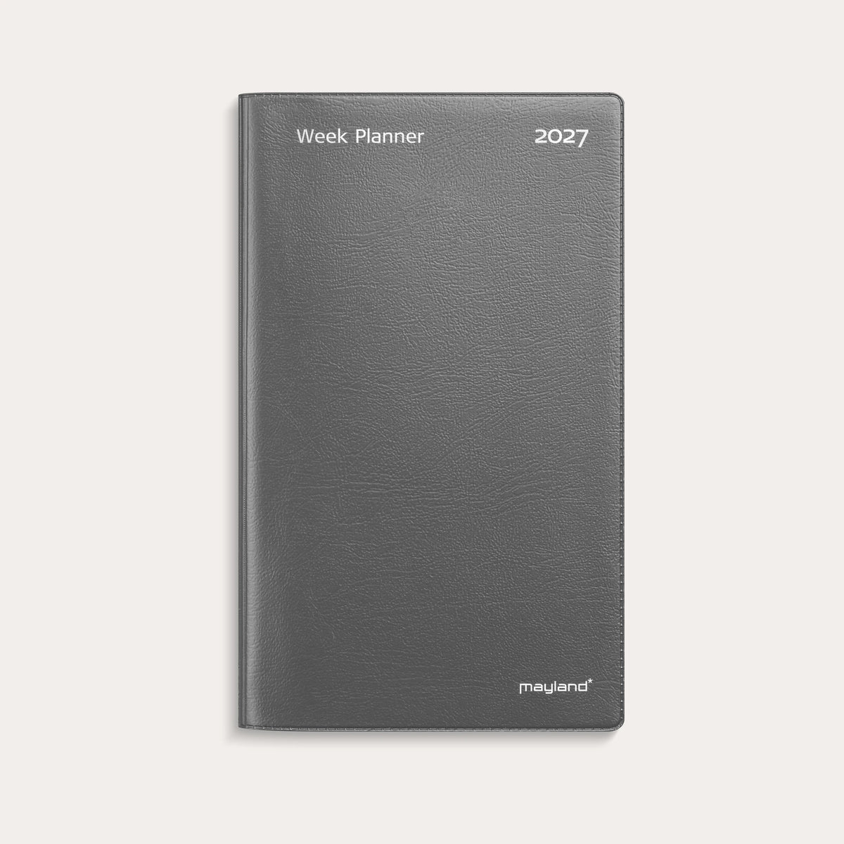 Week Planner højformat mørkegrå vinyl 2027