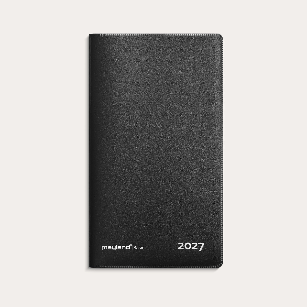 Basic månedskalender sort PP-plast 2027