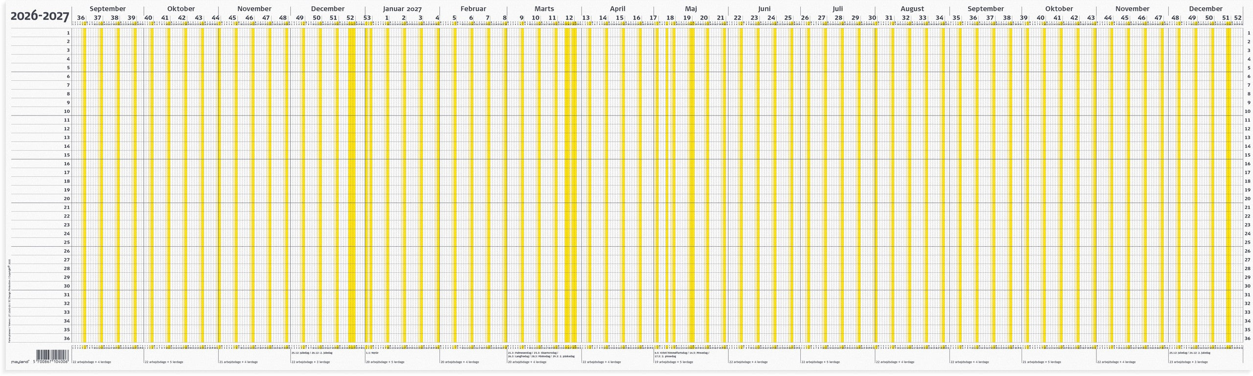 Ferie Planner 2026/2027