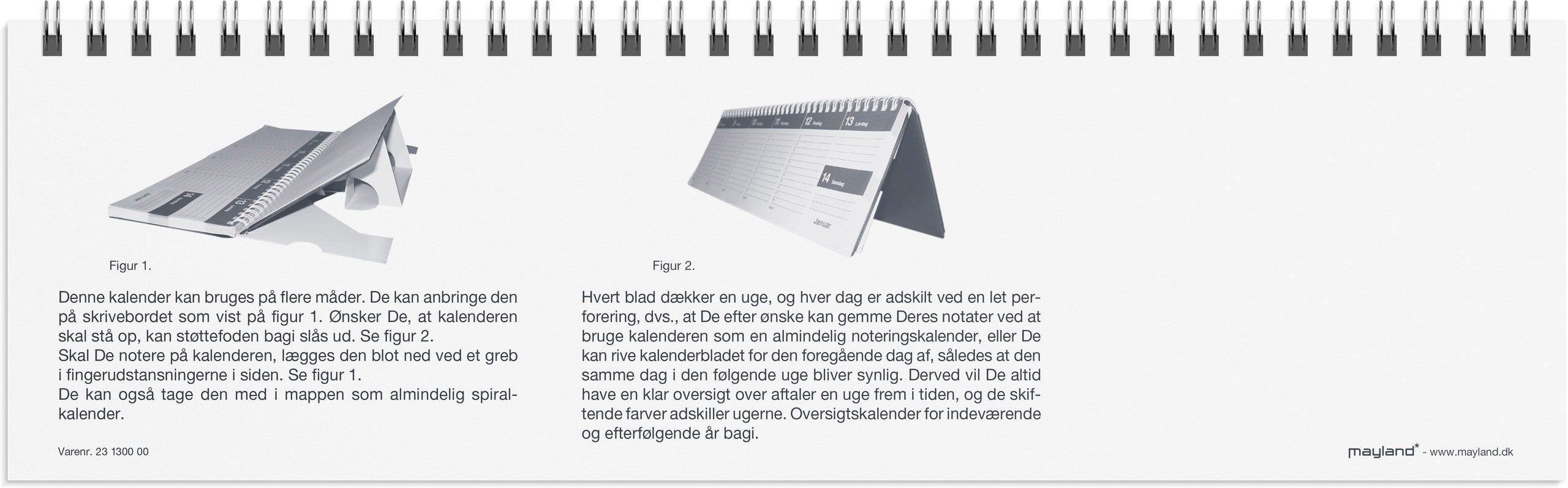 Dag-uge bordkalender grå PP-plast 2027
