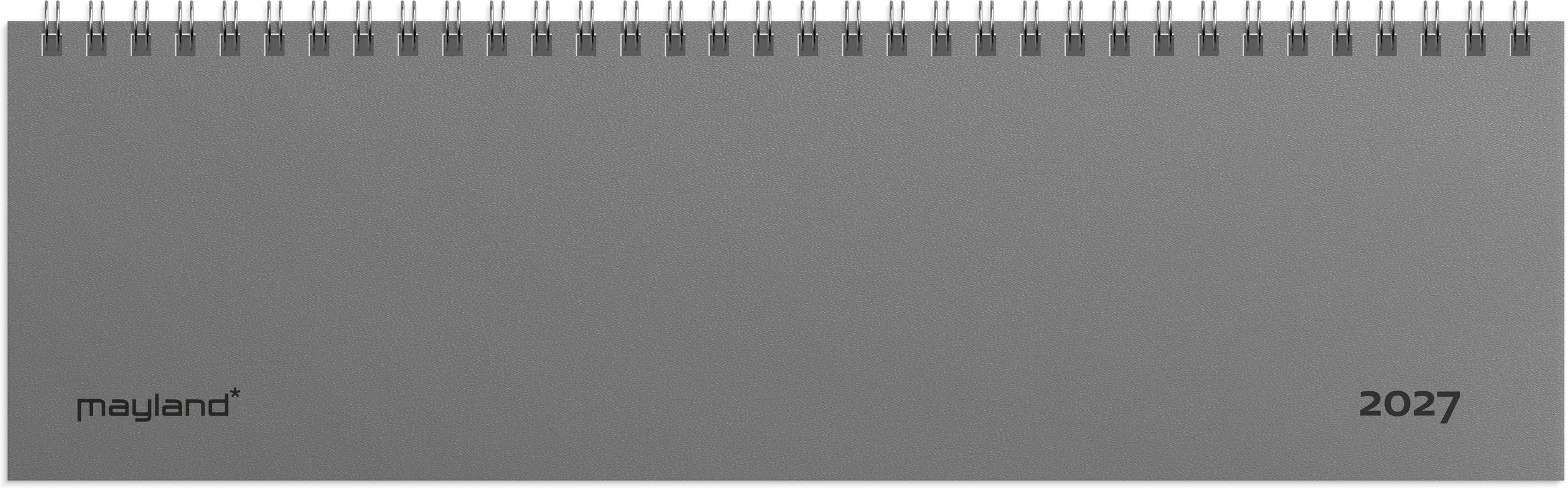 Dag-uge bordkalender grå PP-plast 2027