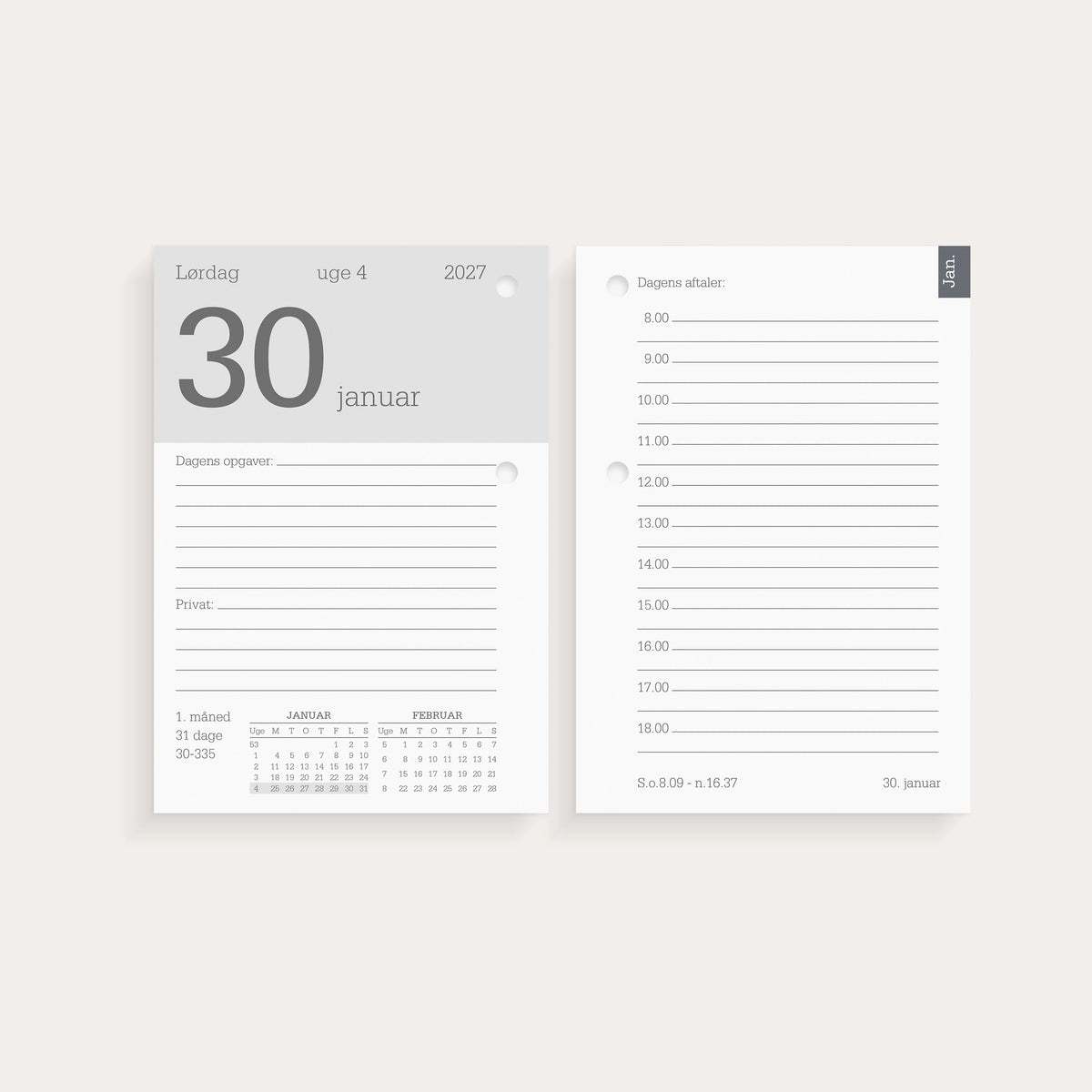 Blokkalender REFILL 2027