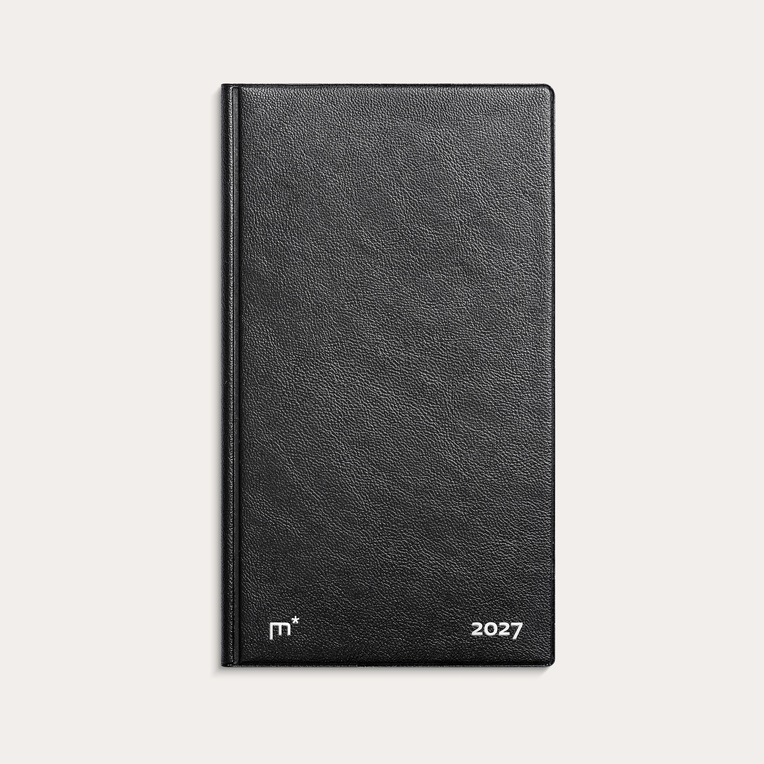 City Week Planner tværformat sort vinyl 2027