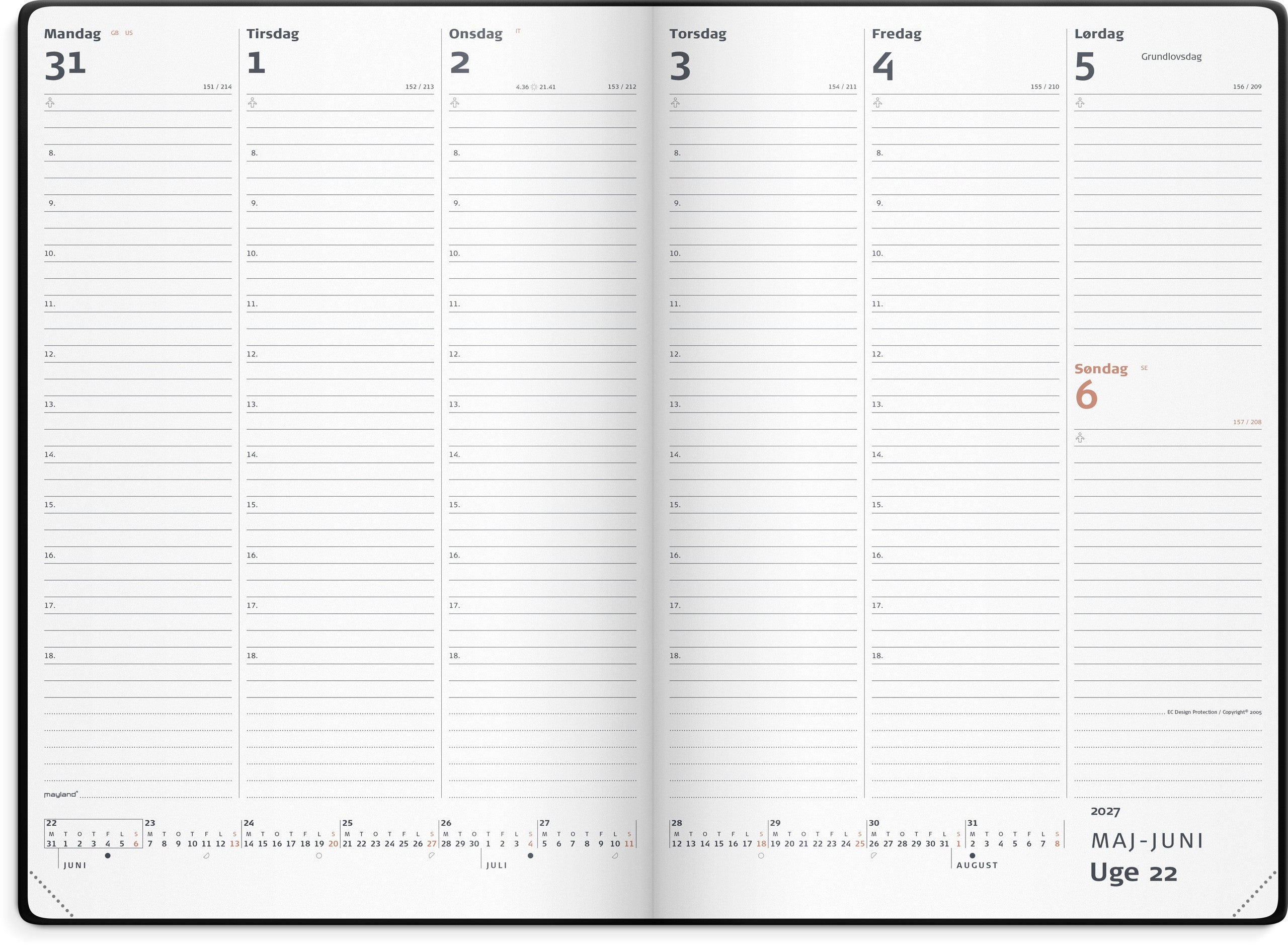 City Diplomat ugekalender sort vinyl 2027