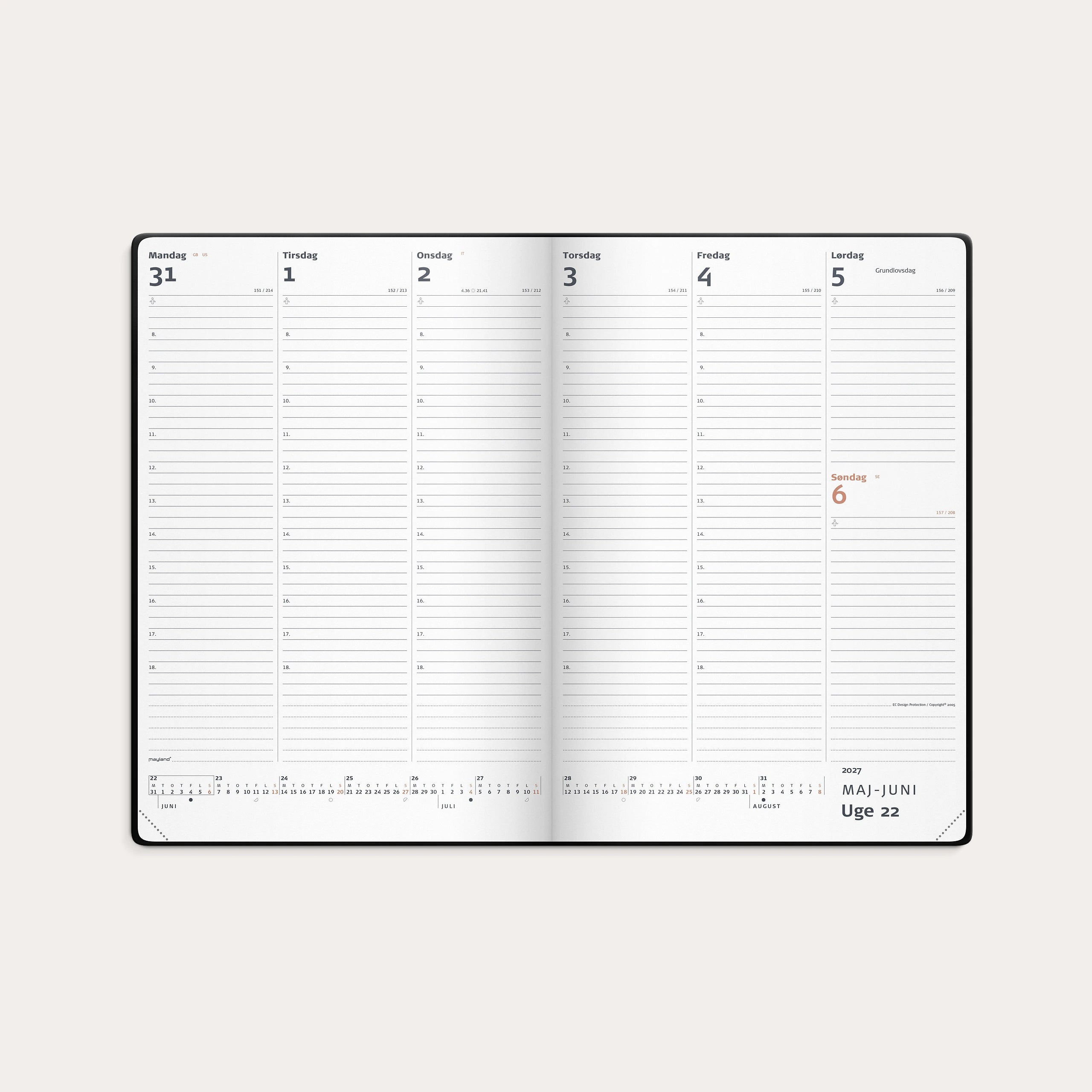 City Diplomat ugekalender sort vinyl 2027