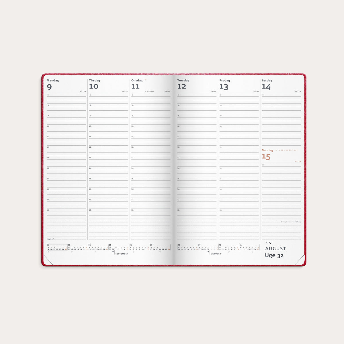 City Diplomat ugekalender rød vinyl 2027