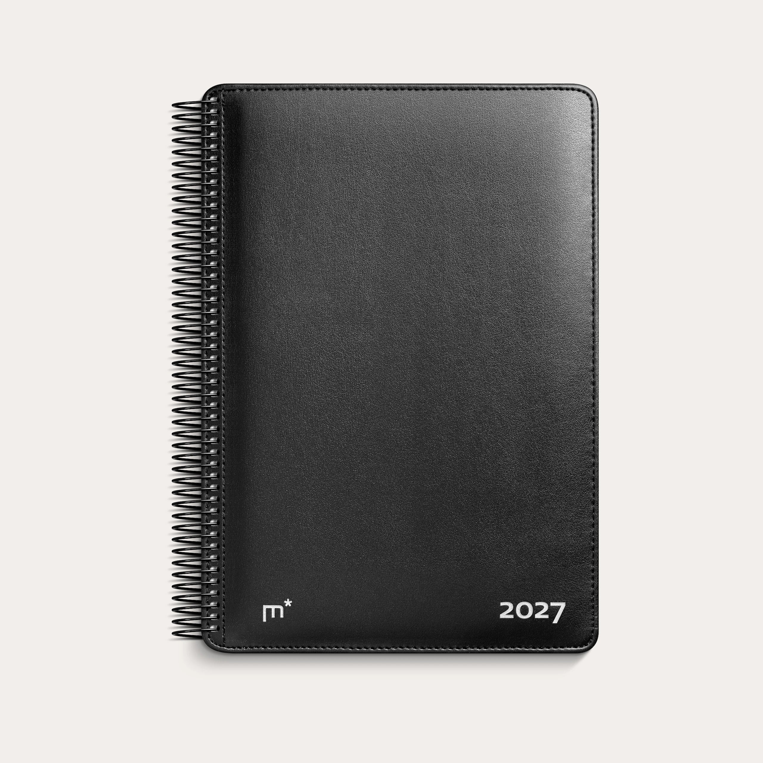 Diplomat ugekalender m/spiral sort kunstskind 2027