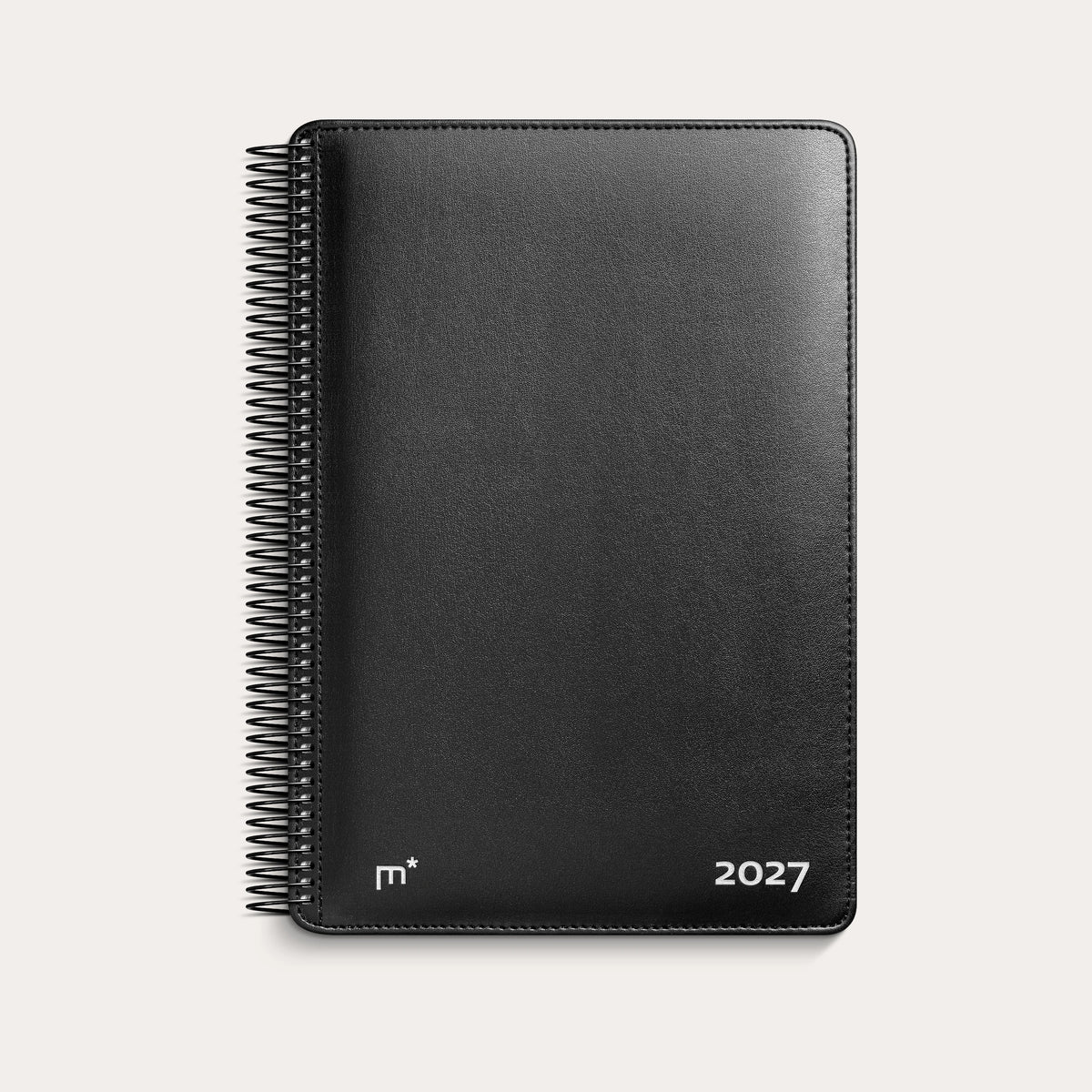 Diplomat ugekalender m/spiral sort kunstskind 2027
