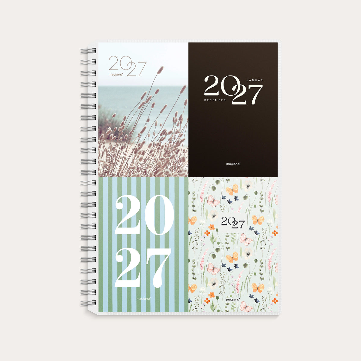 A5 ugekalender højformat m/4 illu. PP-plast 2027