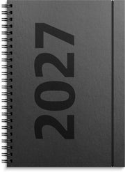 A5 ugekalender højformat matsort genbrugskarton 2027