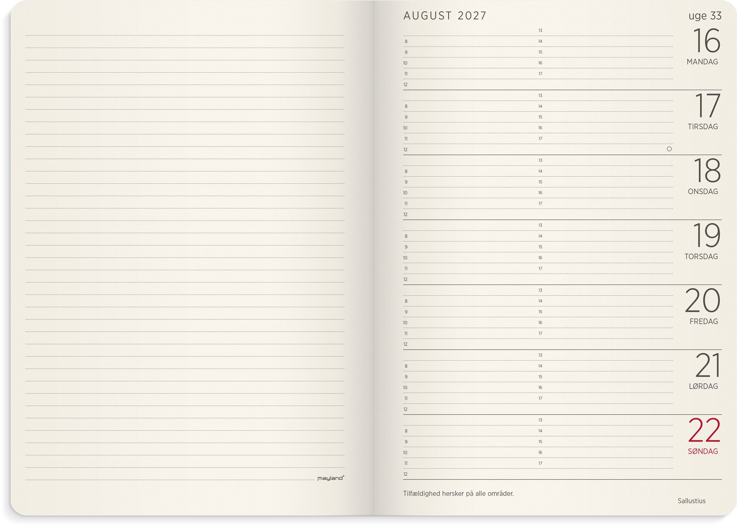 A5 Forma Deluxe ugekalender tværf. sort kunstskind 2027