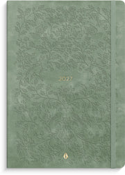 A5 Forma Deluxe ugekalender tværf. grøn kunstskind 2027