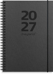 A5 International ugekalender tværf. sort genbrugskarton 2027