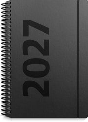 A6 ugekalender højformat matsort genbrugskarton 2027