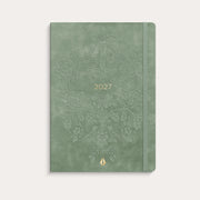 A6 Forma Deluxe ugekalender tværf. grøn kunstskind 2027