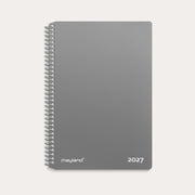 Ugekalender tværformat grå PP-plast 2027