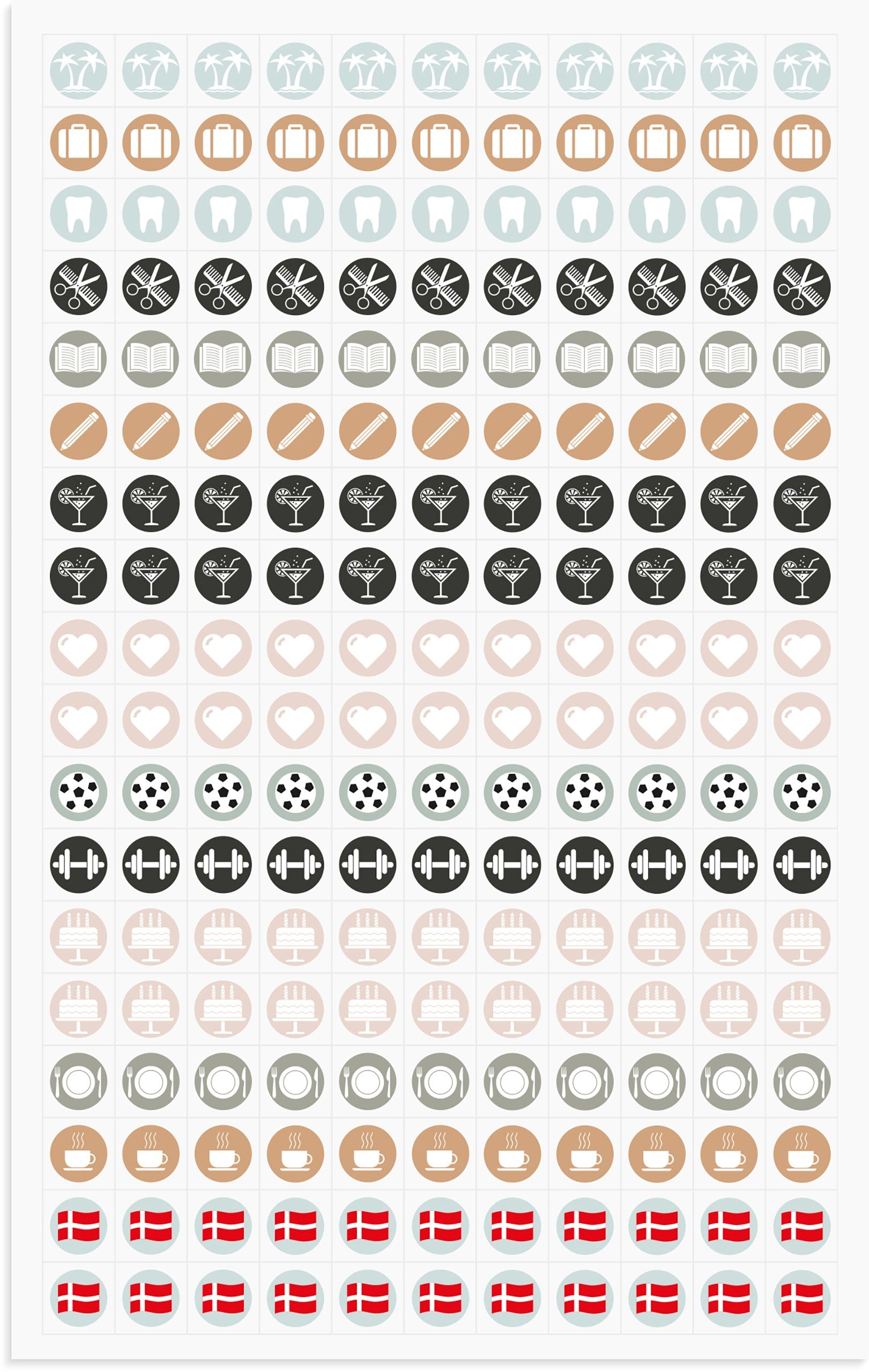 Dagkalender mønstret karton 2027