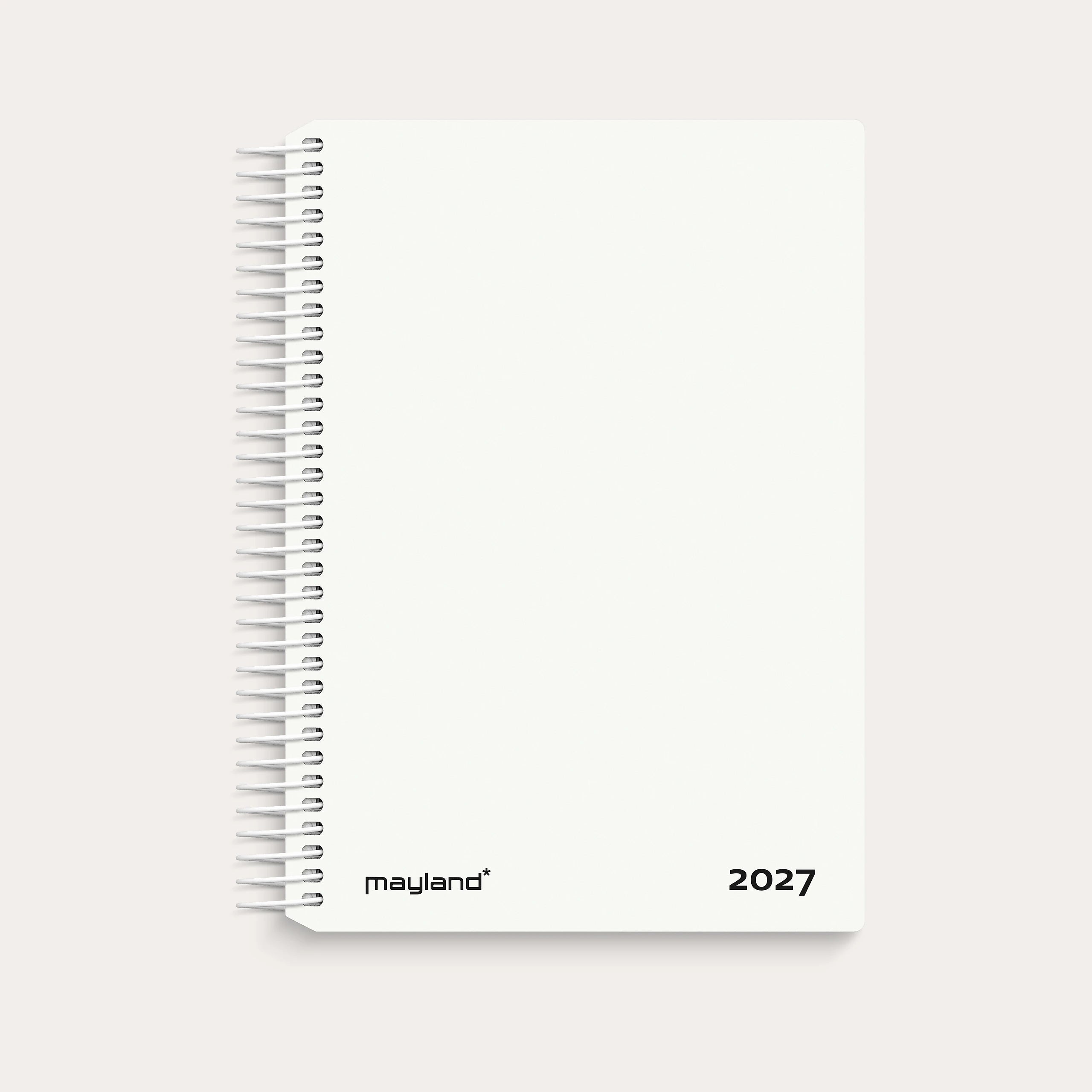 Dagkalender hvid PP-plast 2027