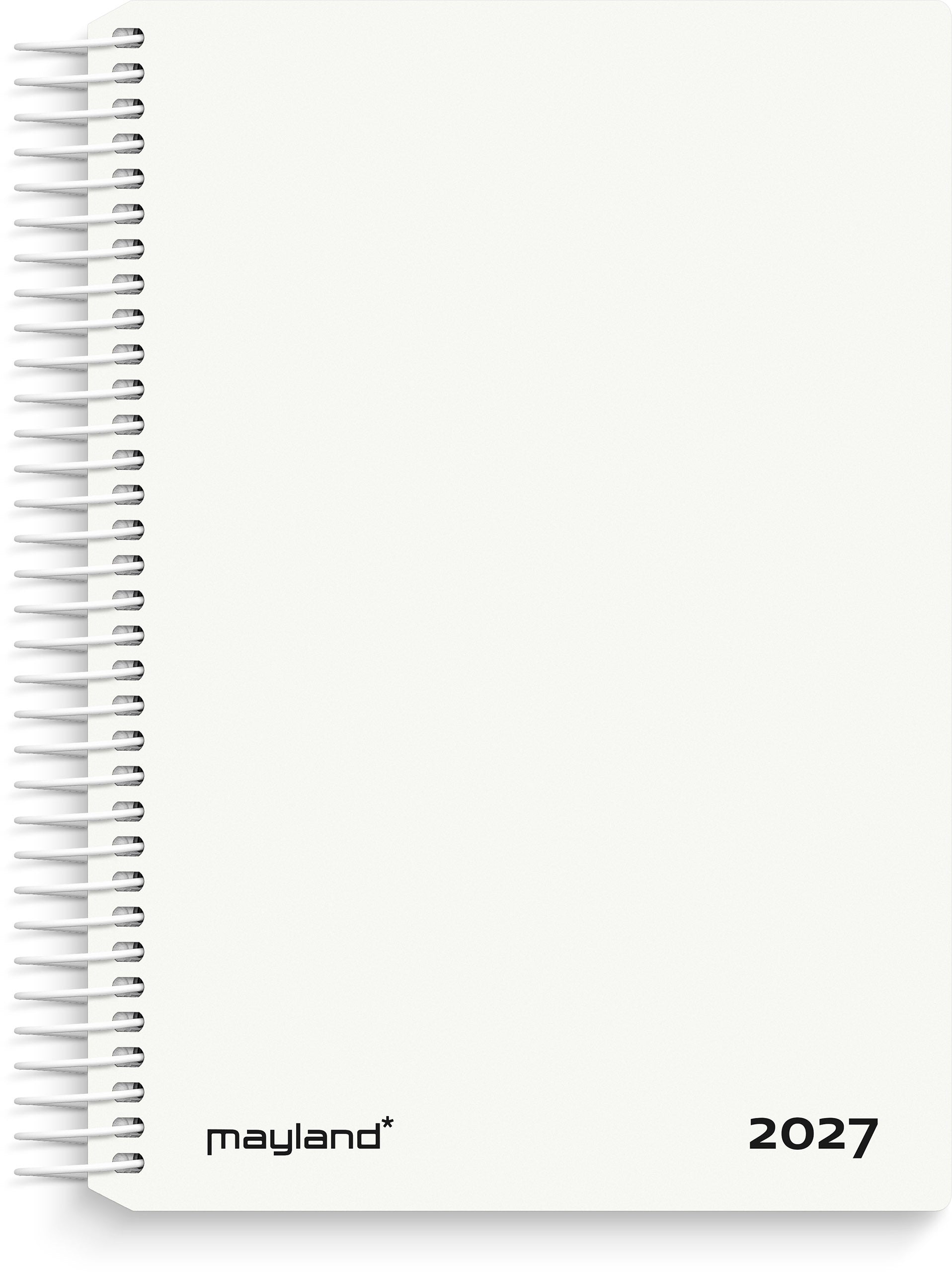 Dagkalender hvid PP-plast 2027