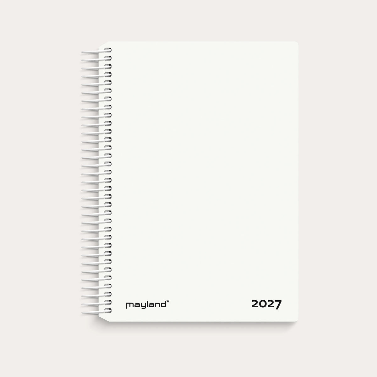 Dagkalender hvid PP-plast 2027
