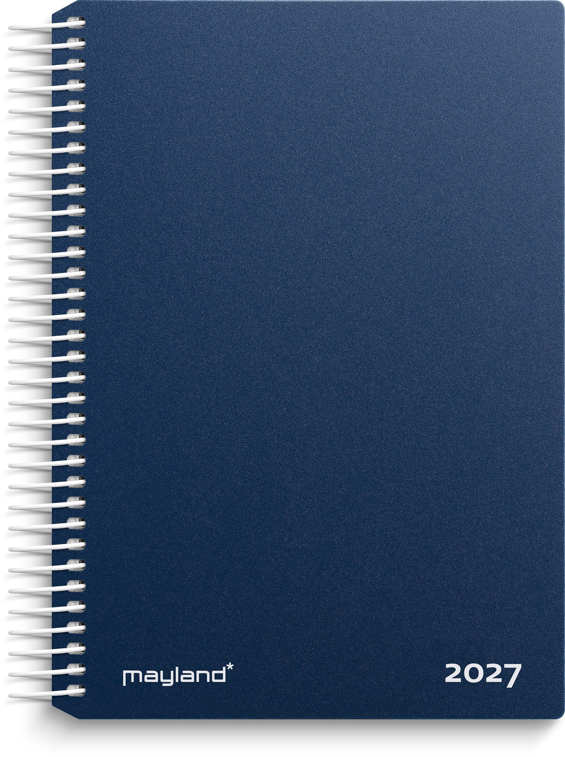 Dagkalender blå PP-plast 2027