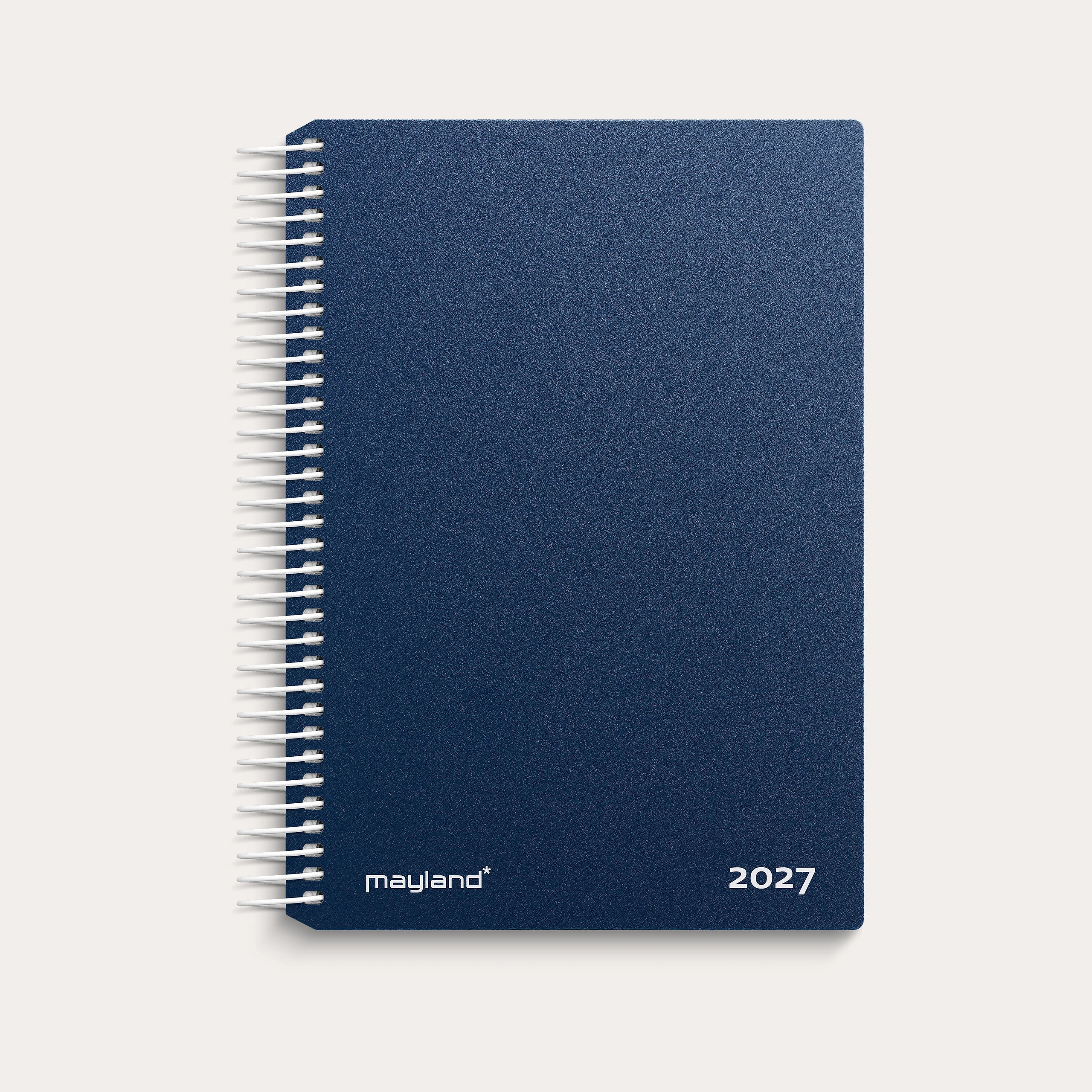 Dagkalender blå PP-plast 2027