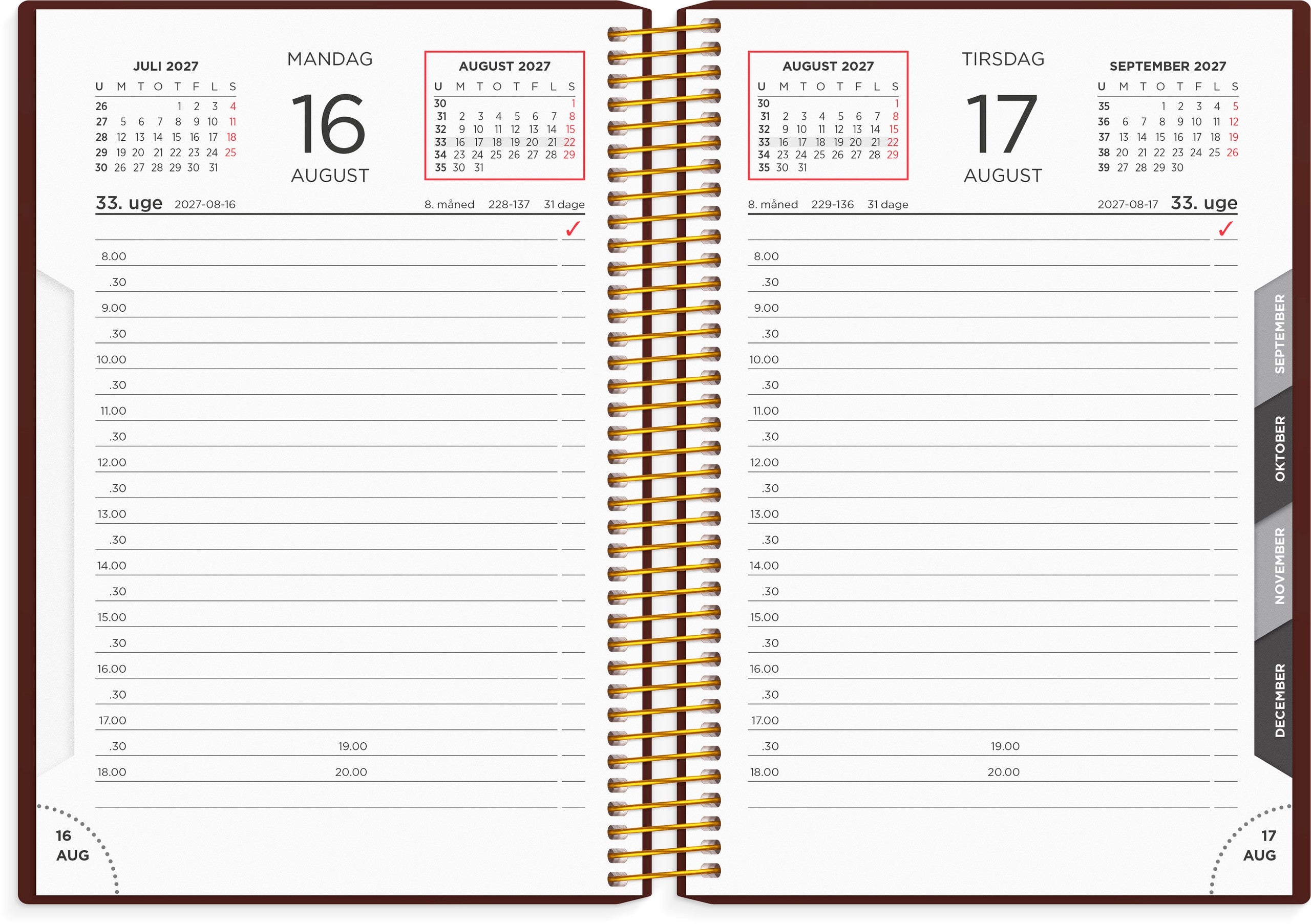 Dagkalender trend soft touch 2027