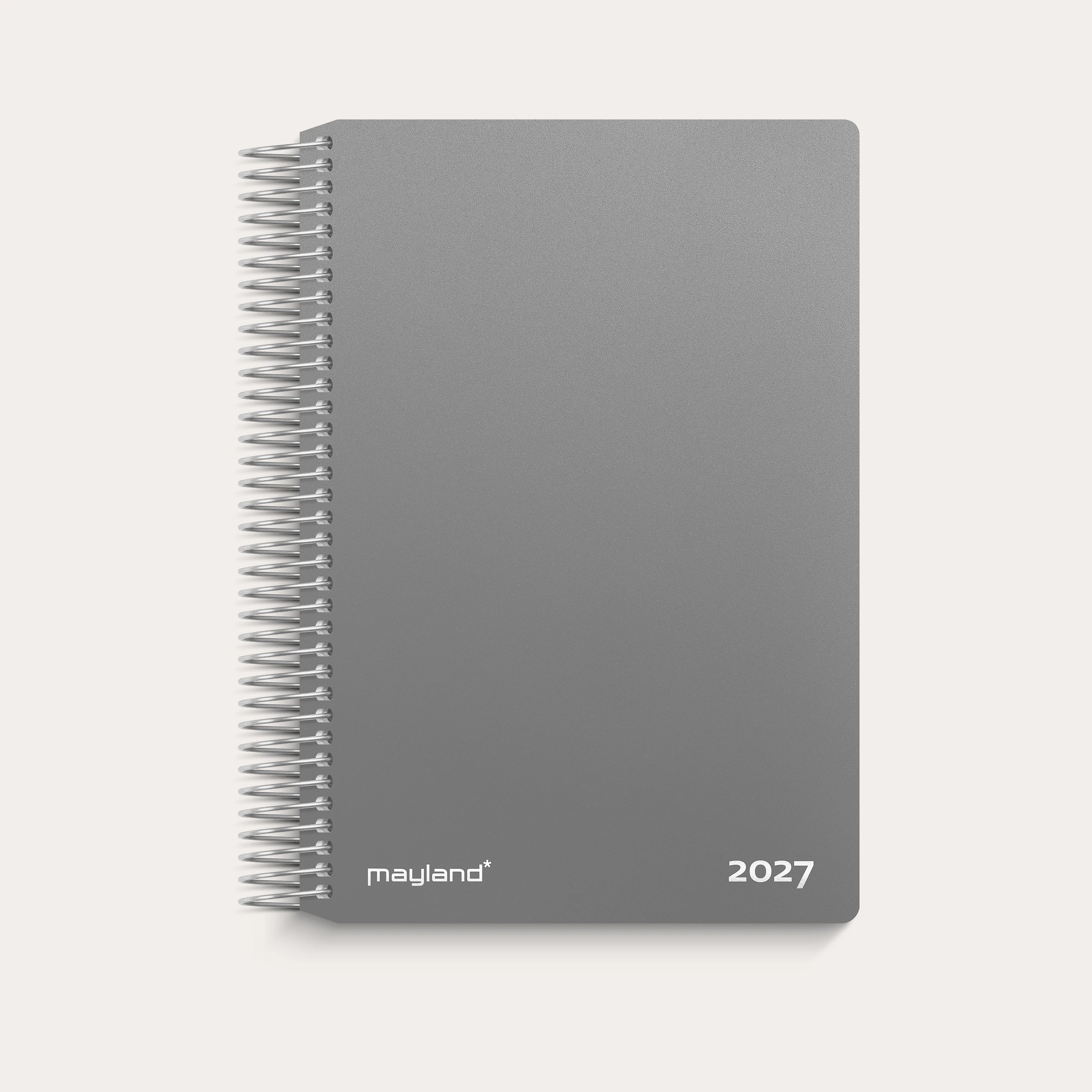 Dagkalender mørkegrå PP-plast 2027