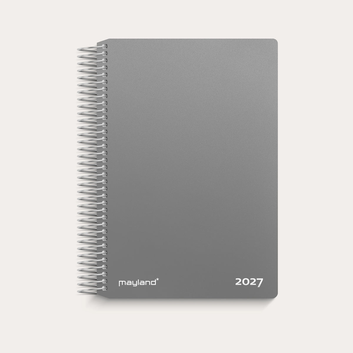 Dagkalender mørkegrå PP-plast 2027
