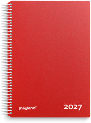 Timekalender rød PP-plast 2027