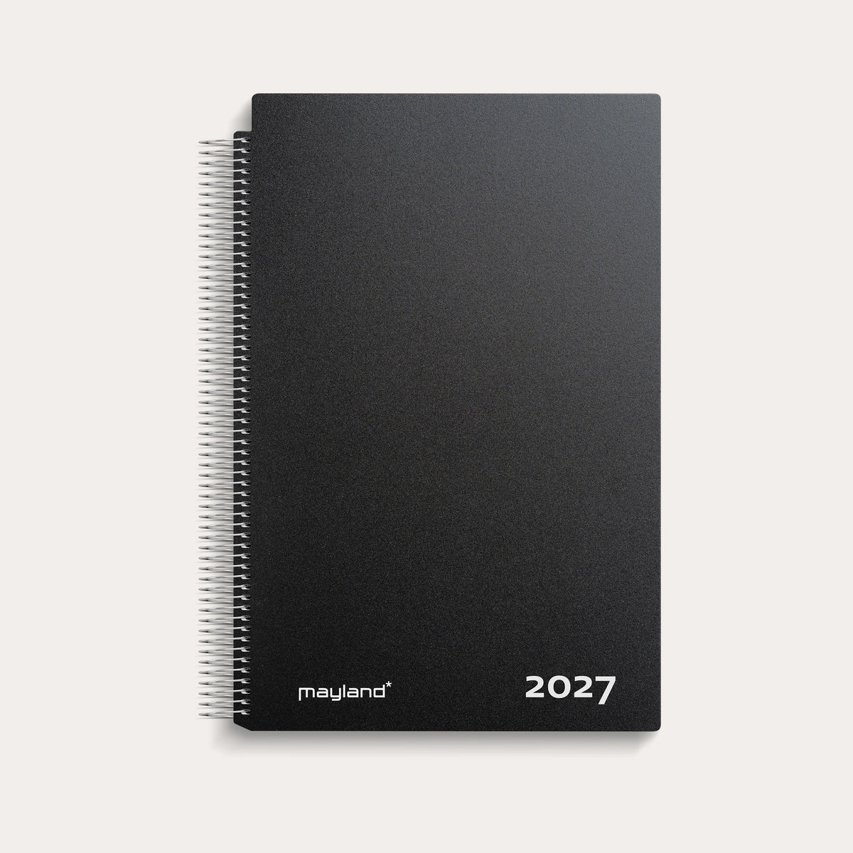 Aftalekalender A4 dag sort PP-plast 2027