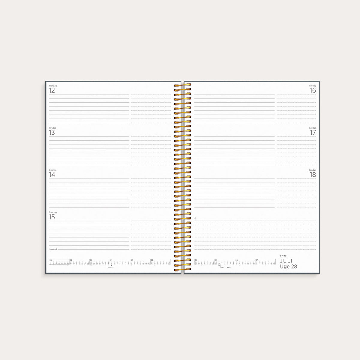 Organizer & Notes A5 ugekalender 2027