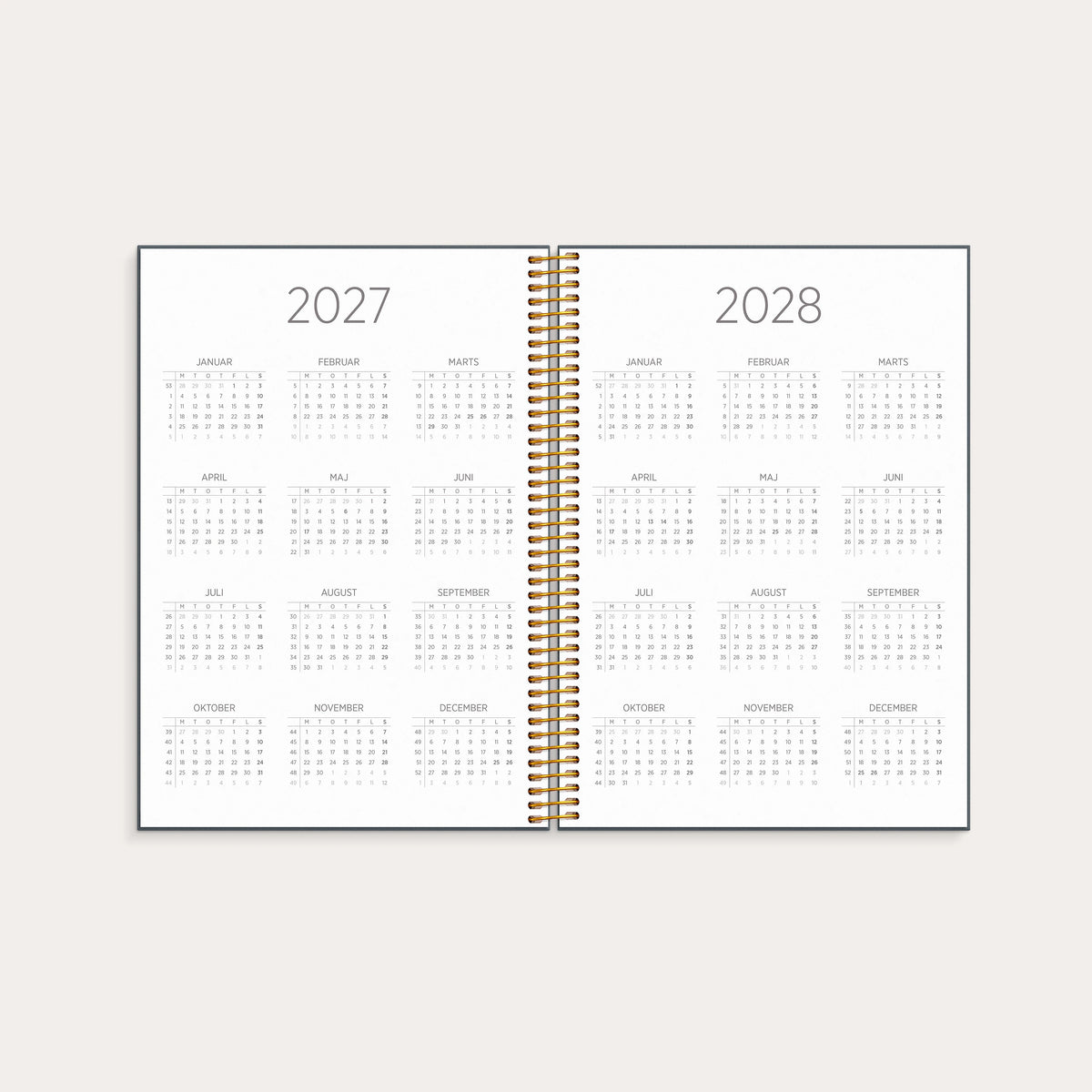Organizer & Notes A5 ugekalender 2027