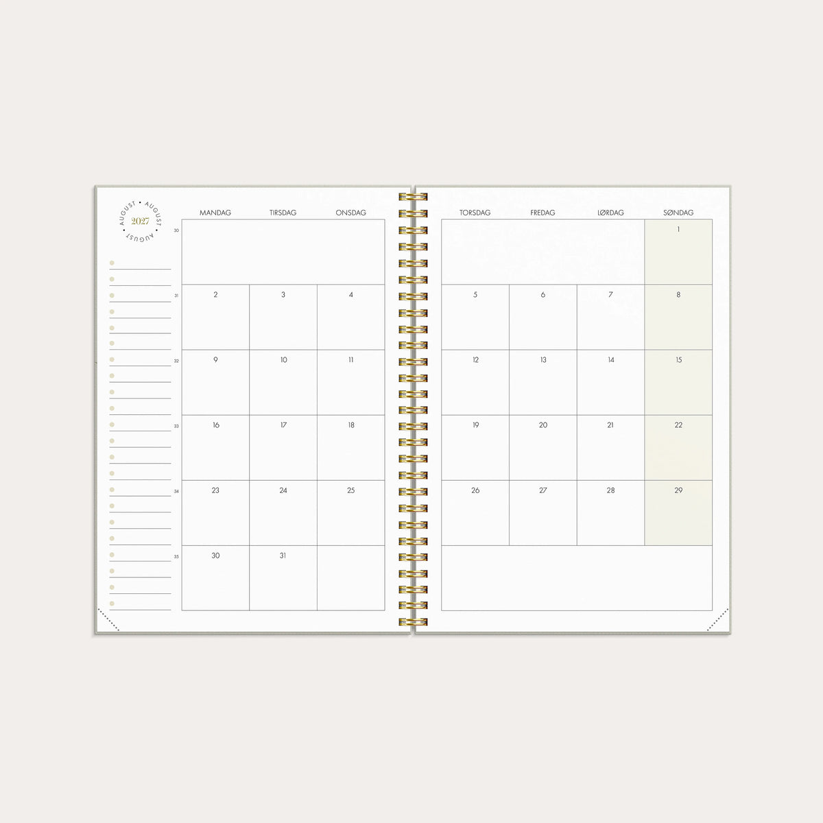 Life Planner Essentials A5 ugekalender 2027