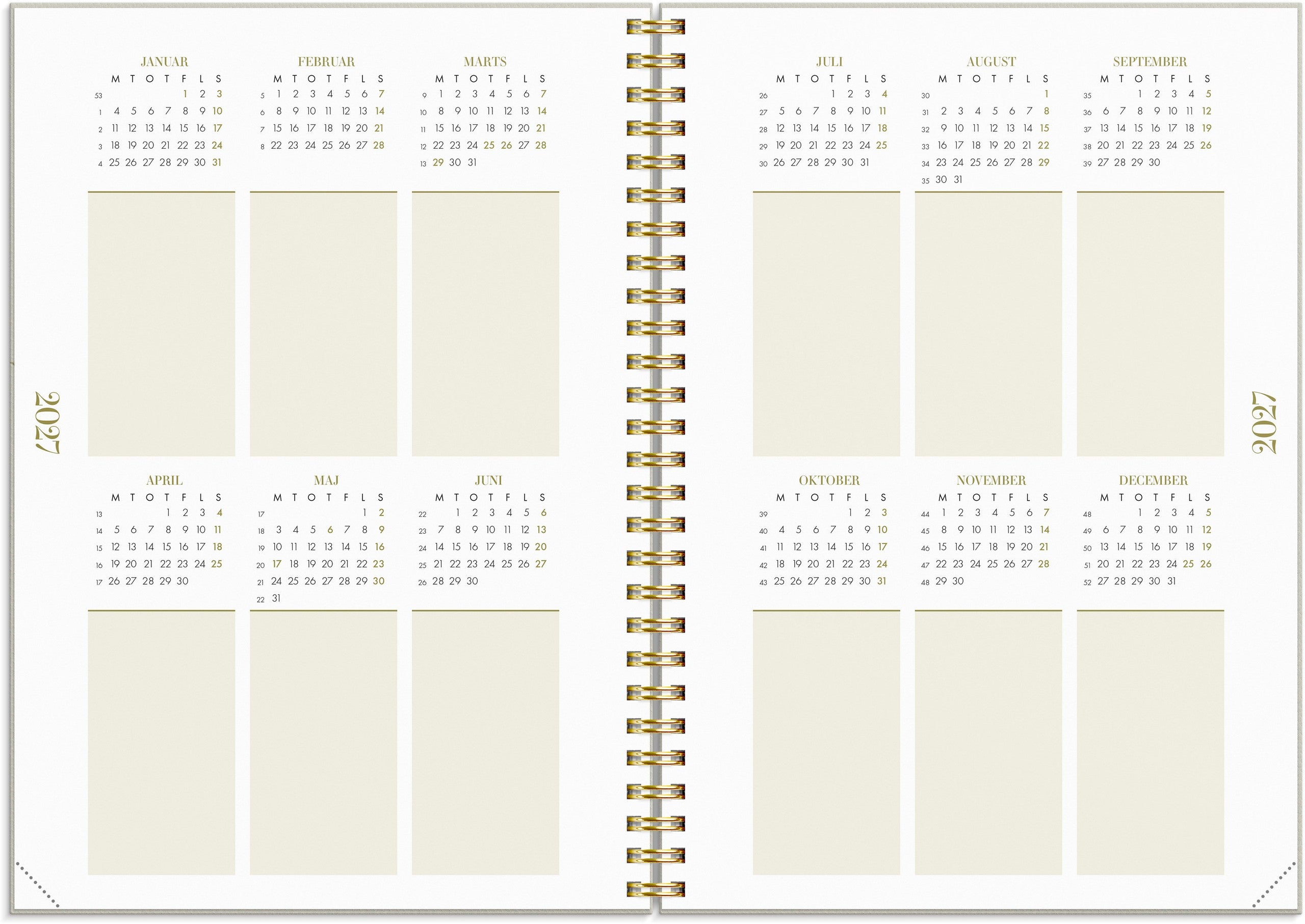 Life Planner Essentials A5 ugekalender 2027