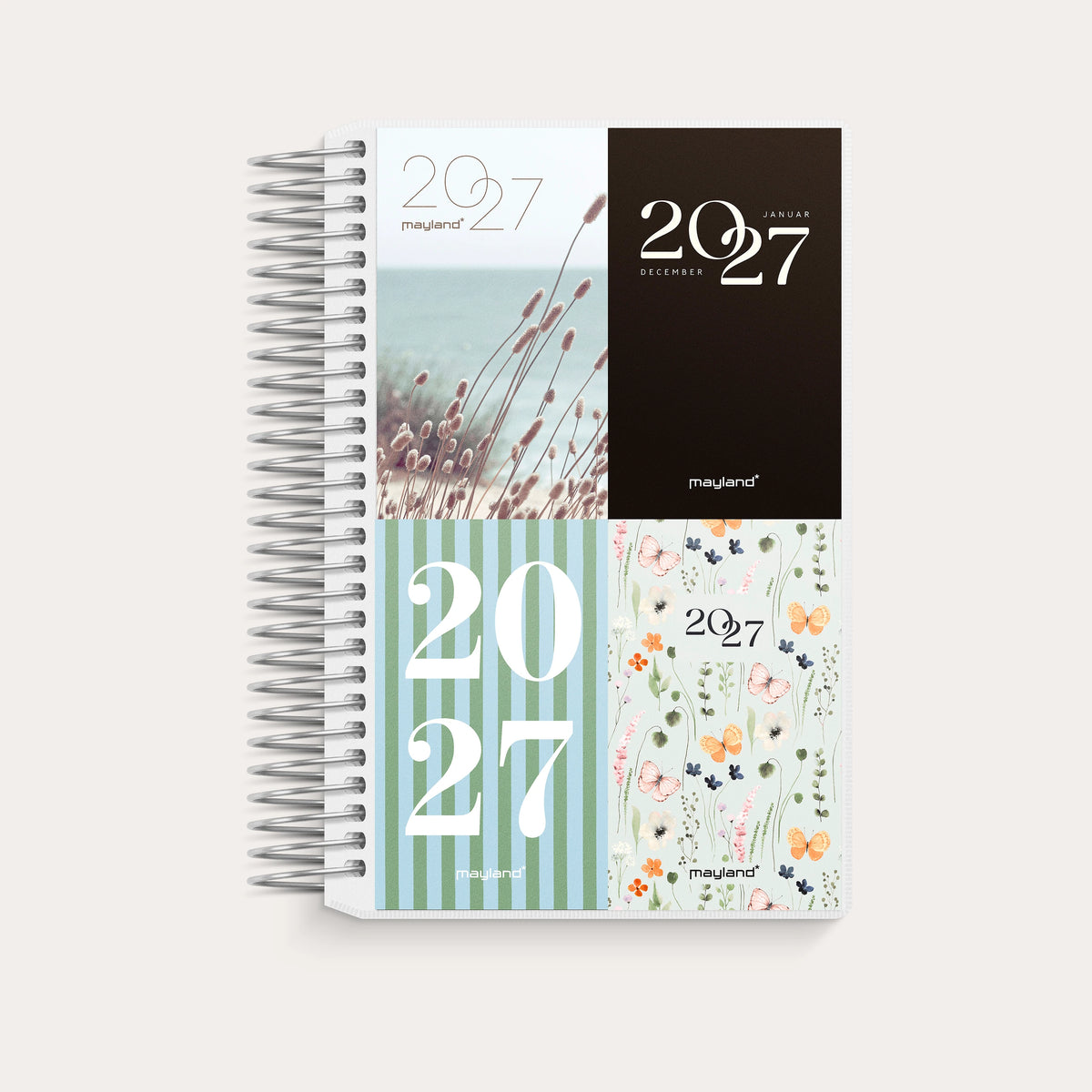 Mini dagkalender m/4 illu. PP-plast 2027