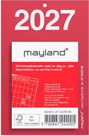 Lille afrivningskalender m/bagsidetekst 2027