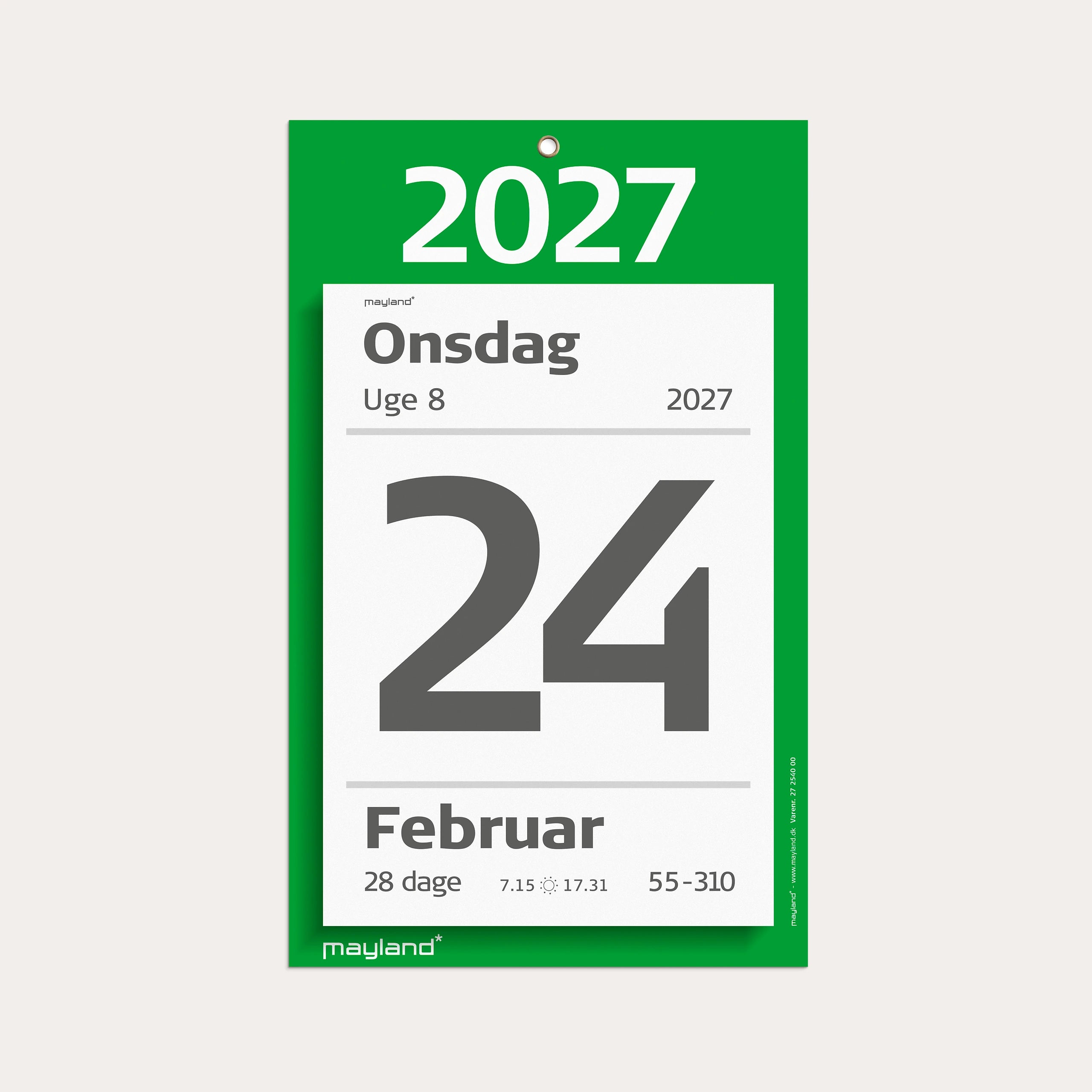 Kæmpeafrivningskalender m/bagsidetekst 2027