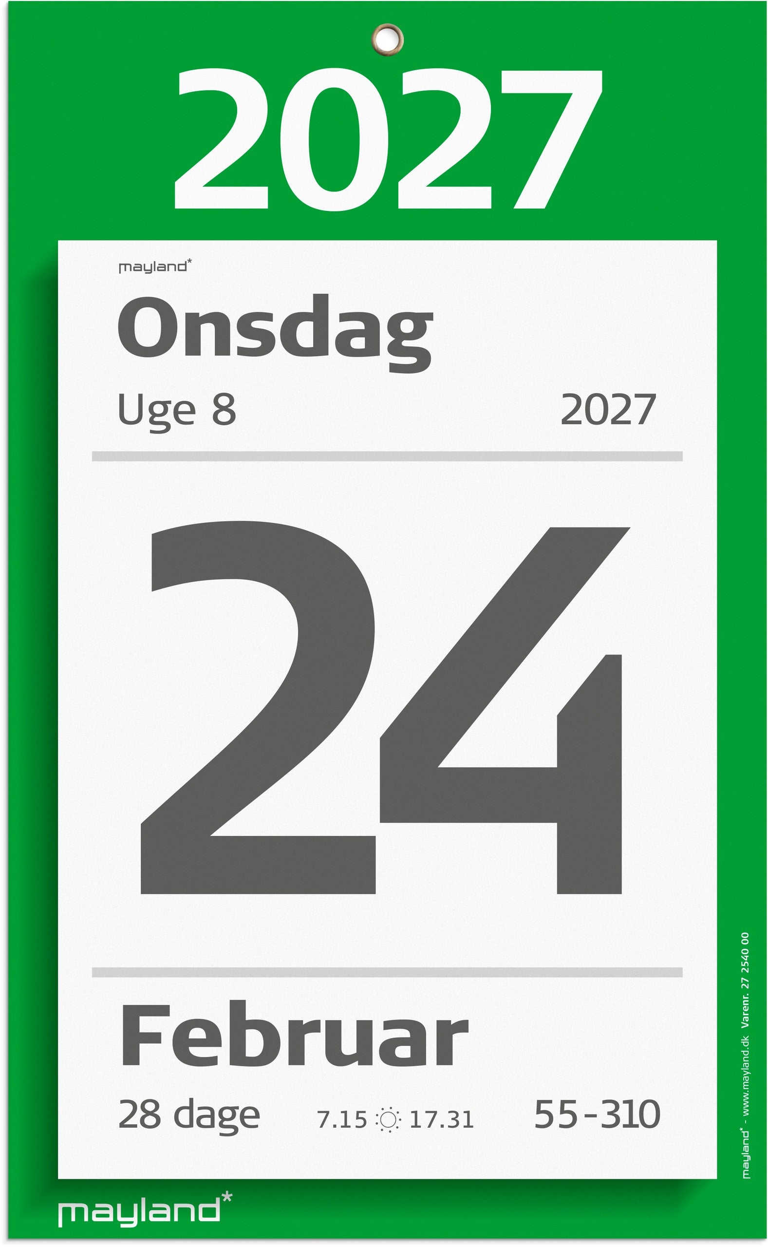 Kæmpeafrivningskalender m/bagsidetekst 2027