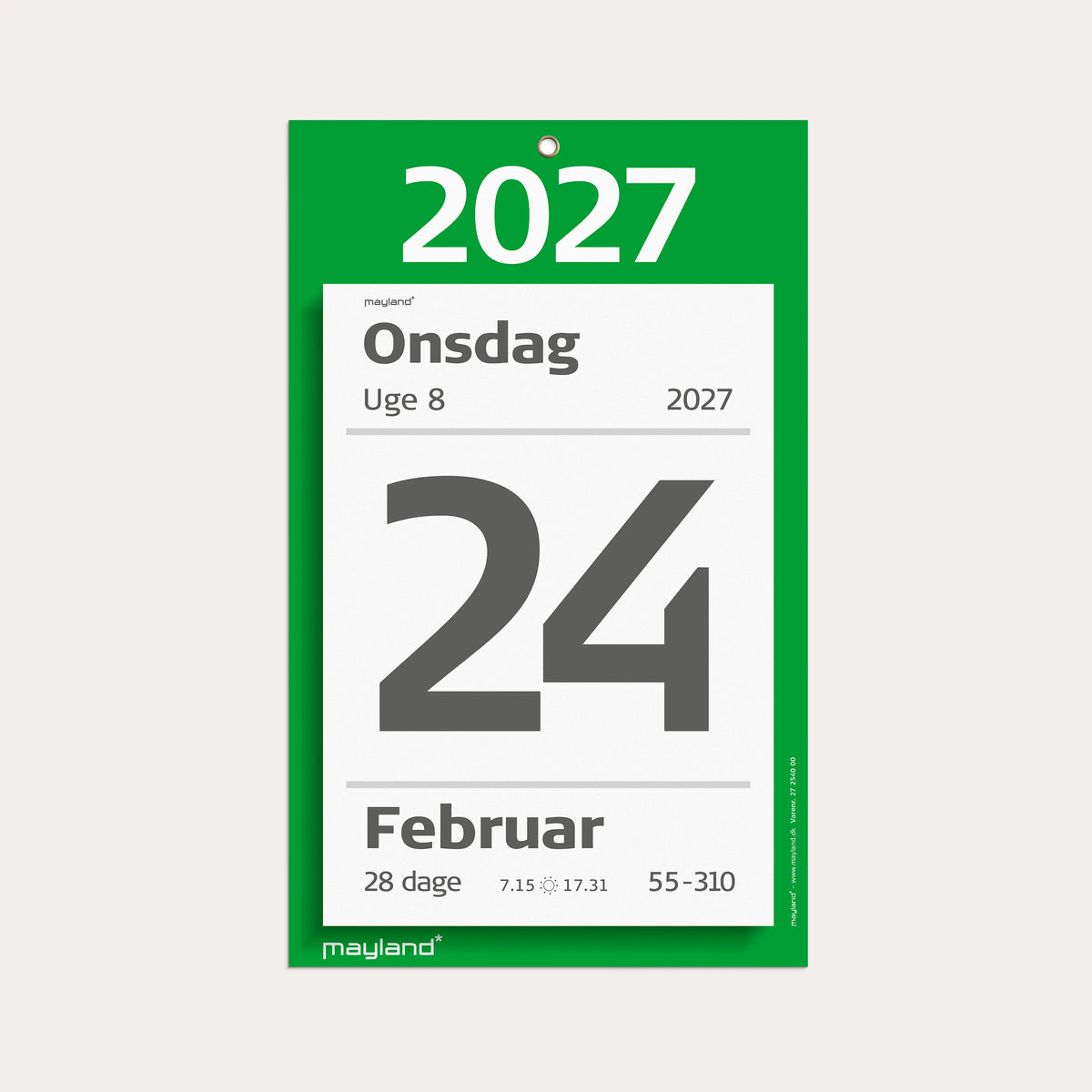 Kæmpeafrivningskalender m/bagsidetekst 2027