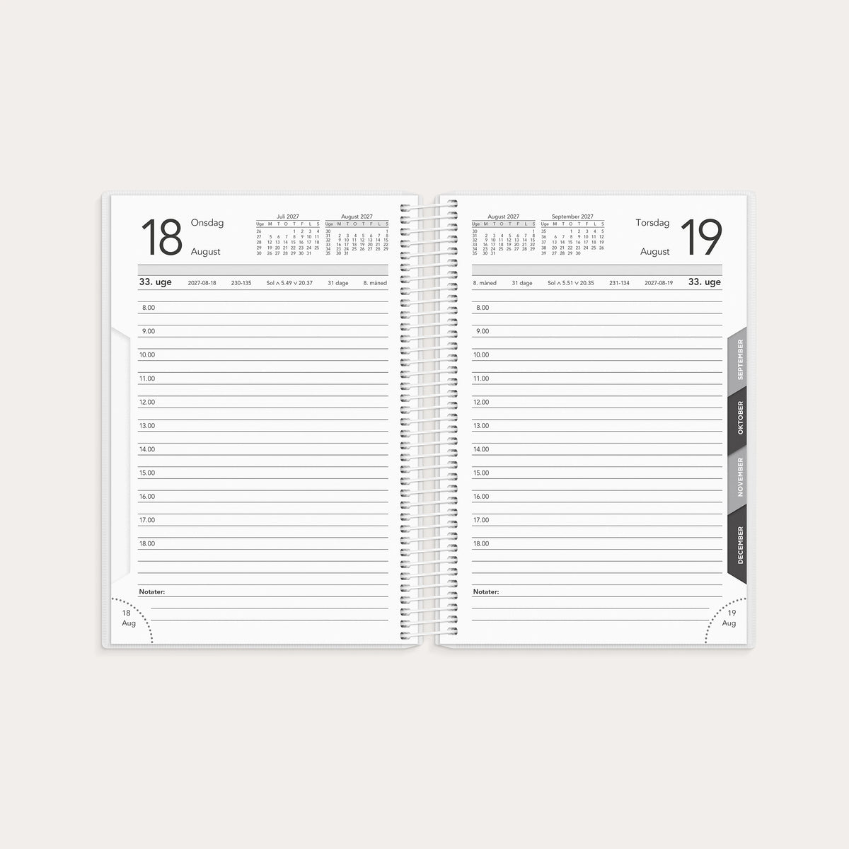 Basic dagkalender PP-plast 2027