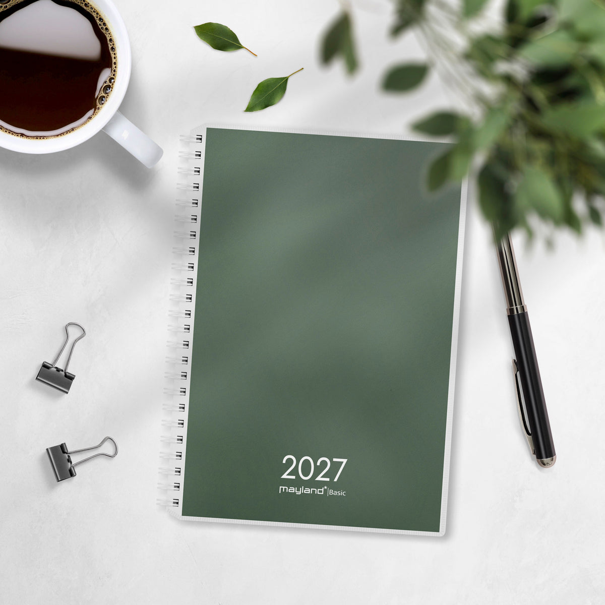 Basic ugekalender A5 PP-plast 2027