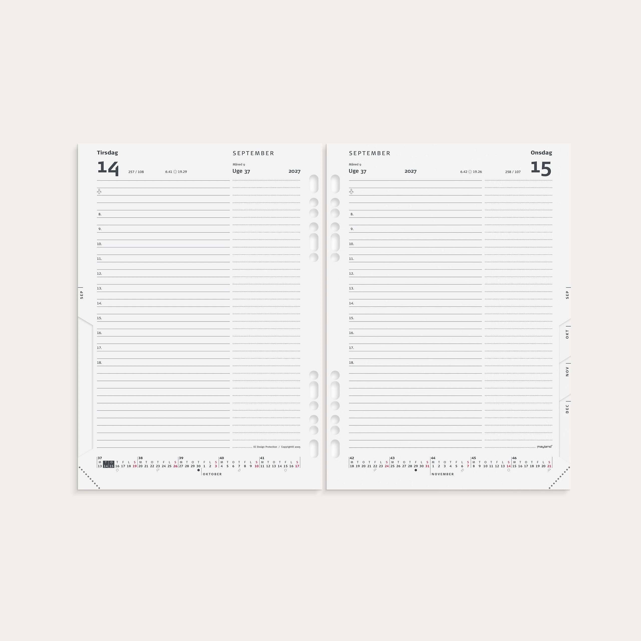 System A5 dagkalender REFILL 2027